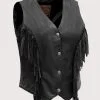 Womens Fringe Leather Vest
