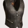 Women Soft Milled Motorcycle Leather Vest