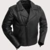 MC Rider - Men's Leather Motorcycle Jacket Black