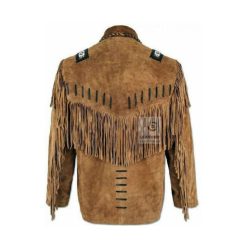 Amazing Men Hunter Style Suede Fringe Jacket - MJ001