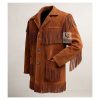 Best Men’s Suede Fringe Jacket MWJ1