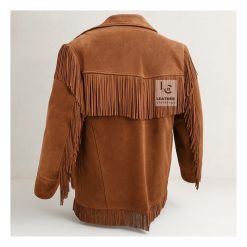 Best Men’s Suede Fringe Jacket MWJ1