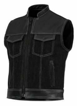 Stinger biker hunt club denim builder motorcycle leather vest