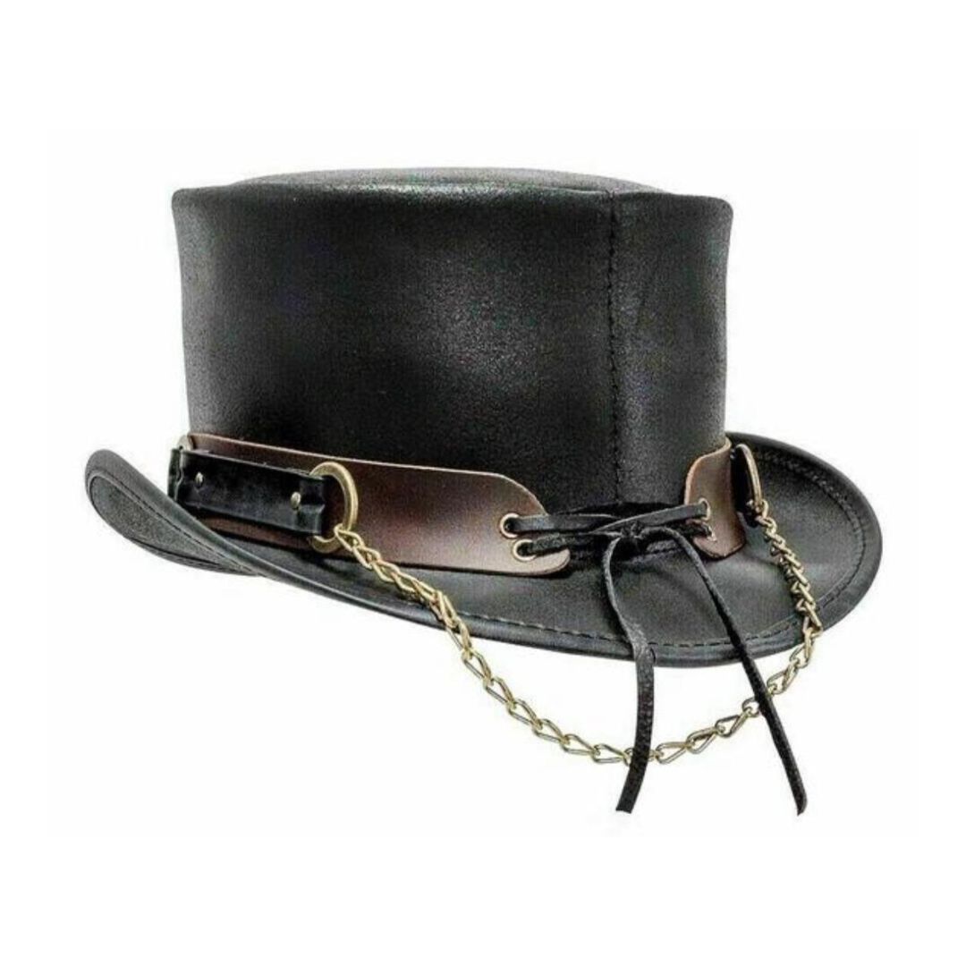 El Dorado Black leather Top Hat With SR2 Band | SR2A