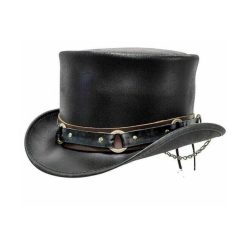 El Dorado Black leather Top Hat With SR2 Band | SR2A