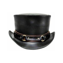 El Dorado Black leather Top Hat With SR2 Band | SR2A