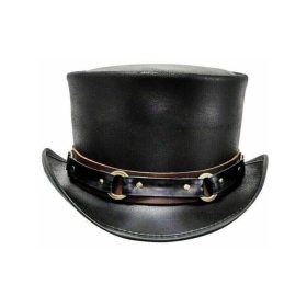 El Dorado Black leather Top Hat With SR2 Band | SR2A