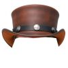 El Dorado Brown Leather Top Hat Buffalo Nickel Black Band, TH104F