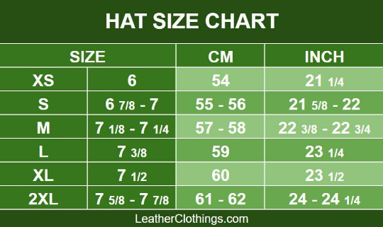 Hat size chart