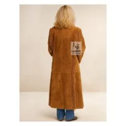 Ladies Long Leather Coat Stylish and Stunning LLC2