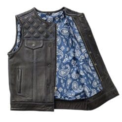 Alternative view of Leather Vest Hunt Club Style | Amazing | Glamourous | MBV9