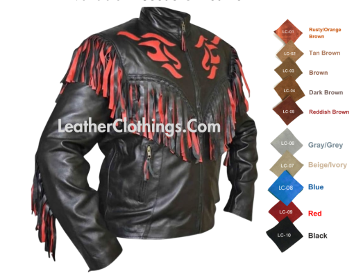 Women's Genuine Leather Fringed Western Jacket