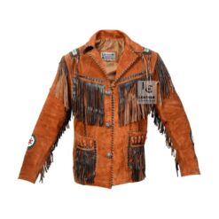 Men Western Rusty Brown Suede Jacket - Authentic Cowboy Look MSWJ103