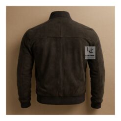 Men's Black Suede Bomber Jacket MBJ1B BS