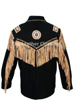 Alternative view of Native American Jacket With Fringes and Beads | MLJ21