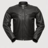 Mens Motorcycle Leather Jacket Perforated