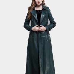 Mysterious Allurement Womens Leather Coat