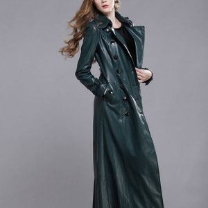 Mysterious Allurement Womens Leather Coat