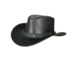 leather cowboy hat