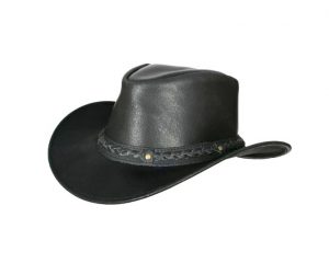 leather cowboy hat