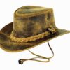 Men's Western Cowboy Style Leather Hat