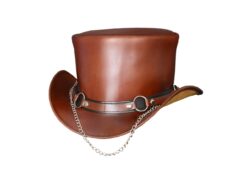 Alternative view of El Dorado Top Hat With Brown SR2 Chained Band | Brown Hat | SR2D