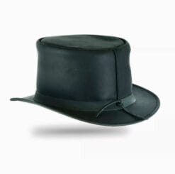 Alternative view of EI Dorado Black Leather Top Hat | THSB1