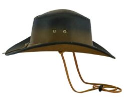 Western Cowboy Leather Hat Aussie Outback Concho Band, CBH9