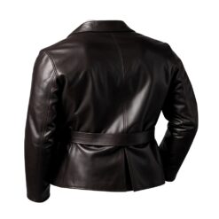 Sheep Leather Jacket Coat Brown Color