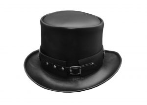 Black Leather Top Hat Slash Guns N Roses Rocker, TH116