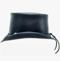 El Dorado Black Leather Top Hat Buffalo Nickel Band, TH104A
