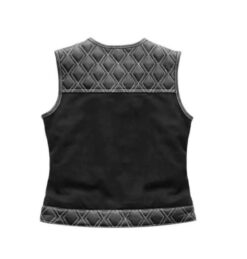 Women's Stinger Biker Vest Or Hunt Club Quilted Leather Vest