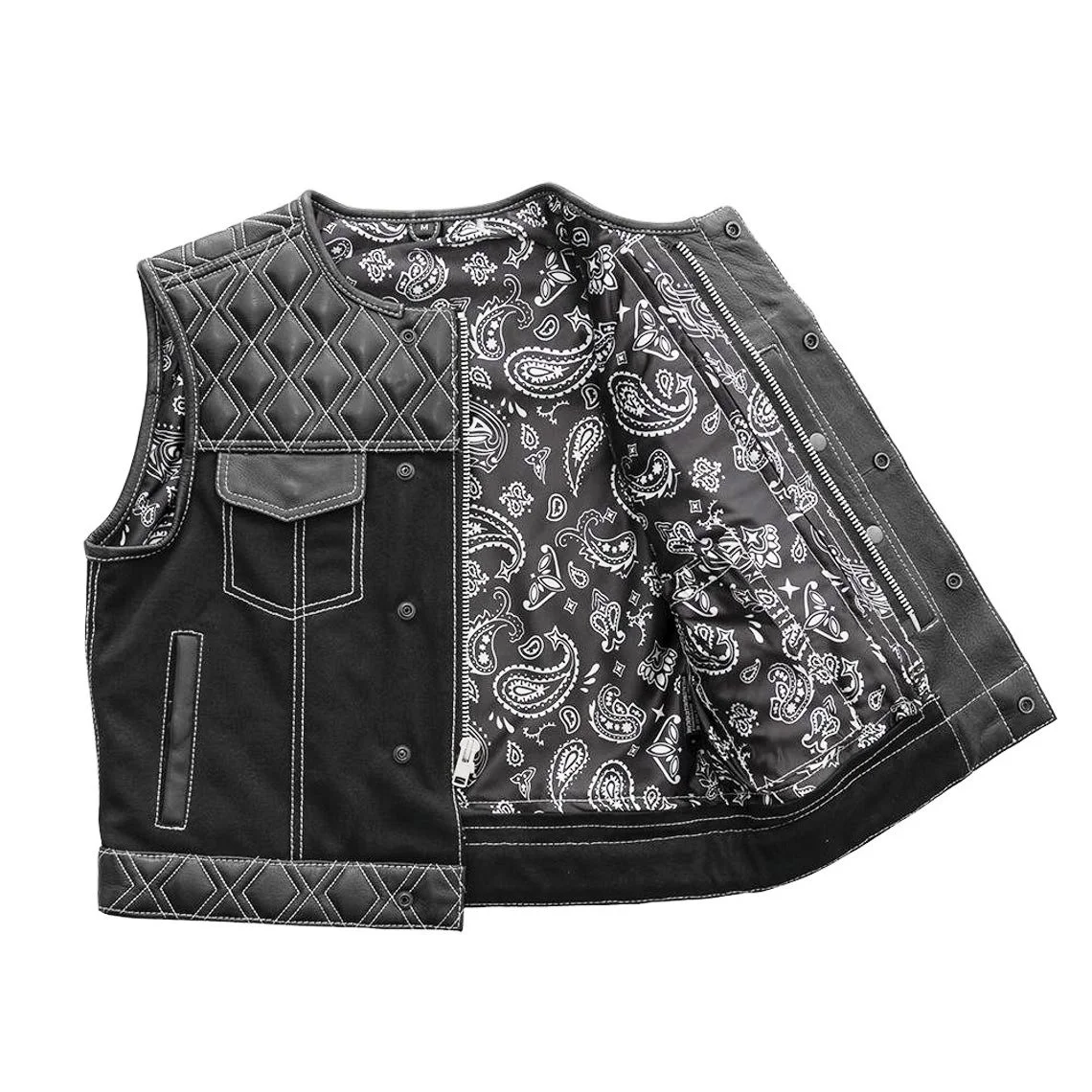 Stinger Leather Biker Vest - Fabulous | LUS13 - Image 2