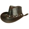 Western Cowboy Leather Hat Aussie Outback Buffalo Nickel Band, CBH8