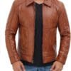 Classic Brown Leather Jacket Mens