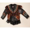 Women’s Black Leather Cowgirl Western Jacket WWLJ2