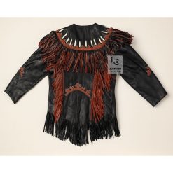 Women’s Black Leather Cowgirl Western Jacket WWLJ2