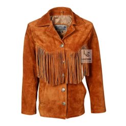 Women's Cowgirl Western Brown Suede Jacket | WSJ105