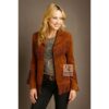 Women’s Orange Brown Western Suede Jacket WSJ106
