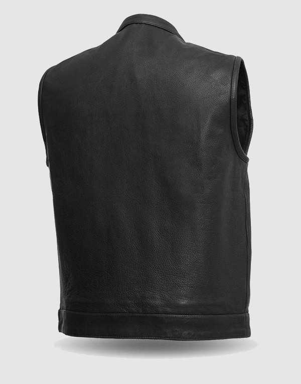 Men Motorcycle Leather Vest - Good-looking - Perfect | MBV11 - Image 2