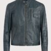 Deep Indigo Leather Jacket