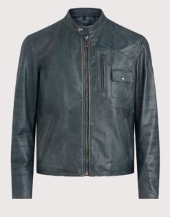 Deep Indigo Leather Jacket