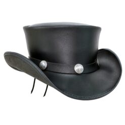 Pale Ride El Dorado Black Top Hat With Five Cent Buffalo Nickel Band