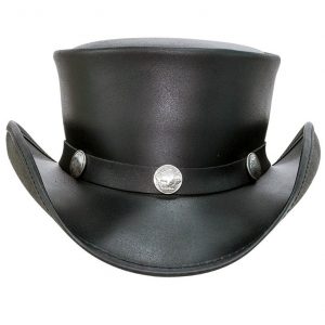 Pale Ride El Dorado Black Top Hat With Five Cent Buffalo Nickel Band