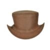 Bromley Light Brown Leather Top Hat With Carriage Band