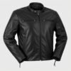 Biker Leather Jacket Men - Scooter Style