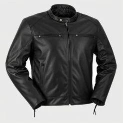 Biker Leather Jacket Men - Scooter Style