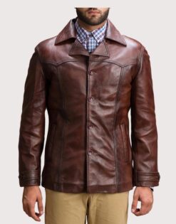 Vincent Alley Brown Leather Jacket