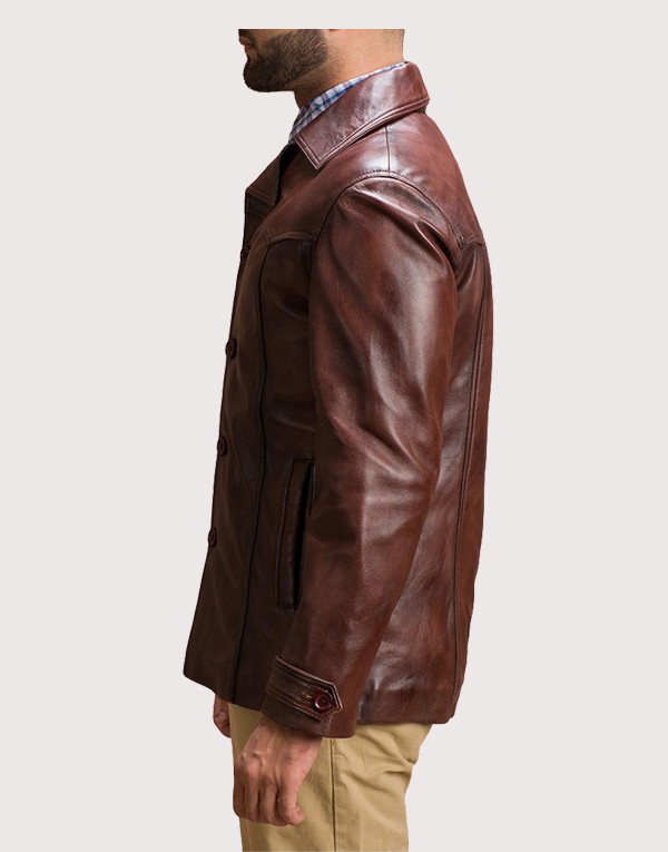 Vincent Alley Brown Leather Jacket - Image 2