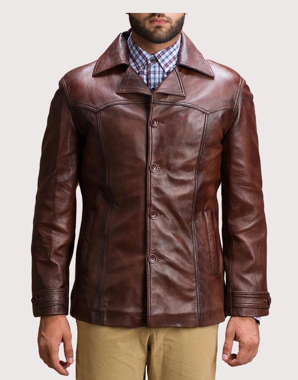 Vincent Alley Brown Leather Jacket